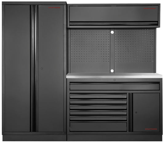 MOBILIO BLK 2ER KOMBI BREIT, LOCHWAND, EDELSTAHL KRAFTWERK