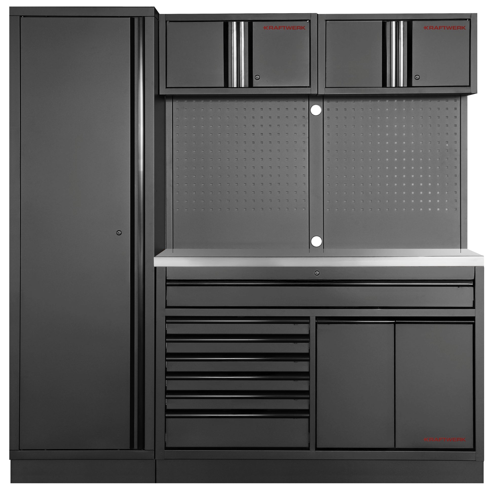 MOBILIO BLK 2ER KOMBI BREIT, LOCHWAND, EDELSTAHL KRAFTWERK