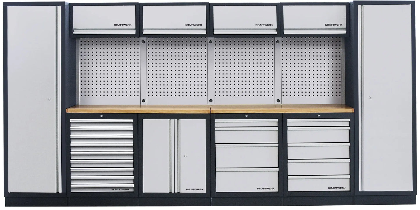 MOBILIO-EX 6ER KOMPLETT-KOMBI MIT LOCHWAND, BUCHE KRAFTWERK