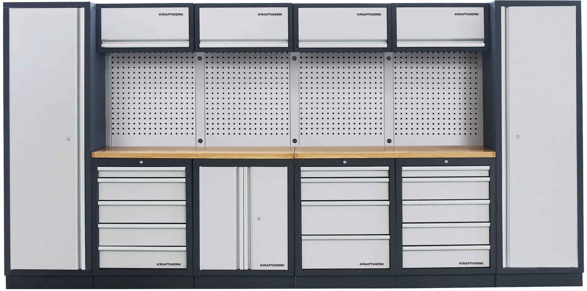 MOBILIO-EX 6ER KOMPLETT-KOMBI MIT LOCHWAND, BUCHE KRAFTWERK