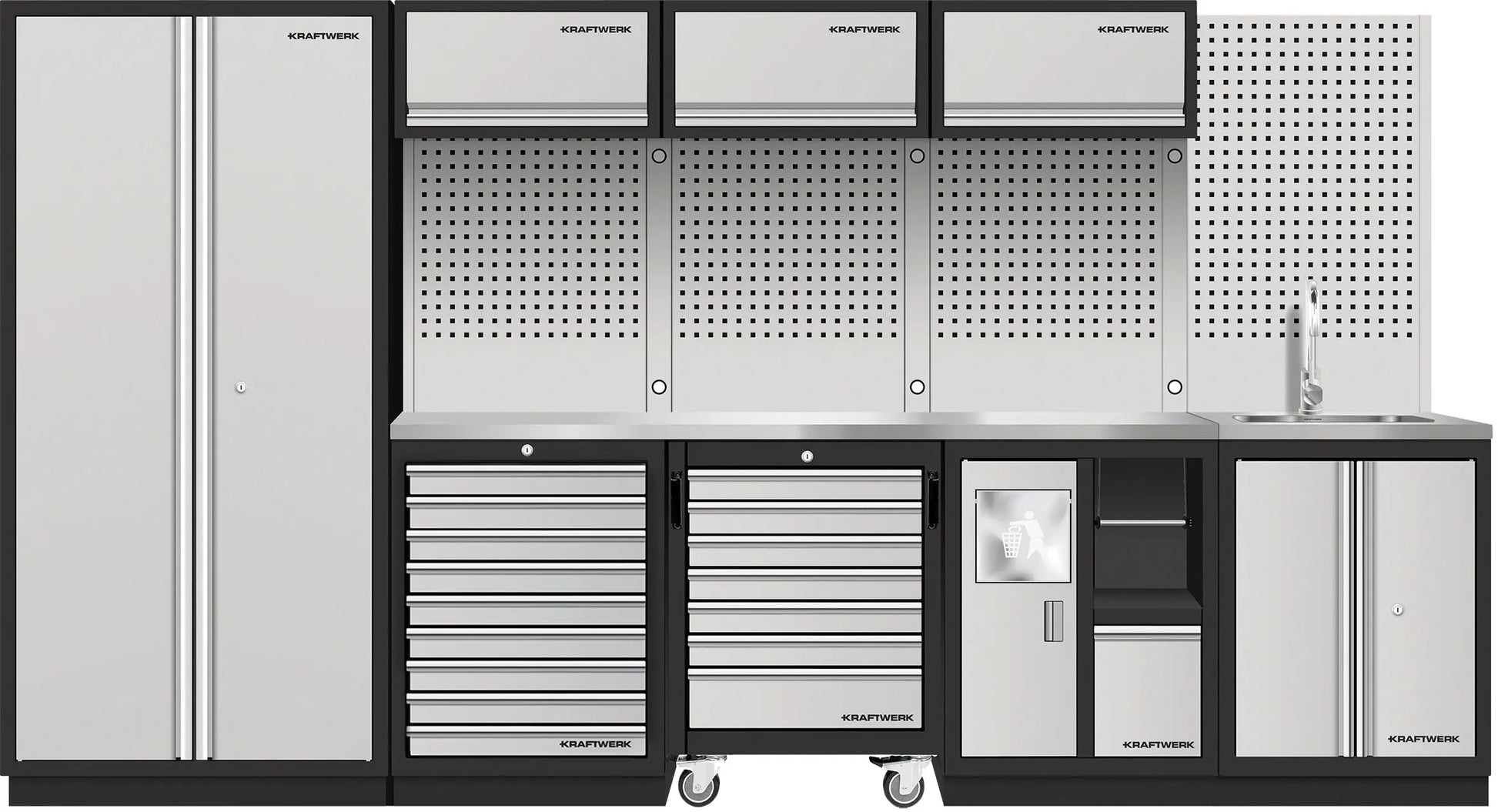 MOBILIO SANITORY 4ER KOMPLETT-KOMBI, EDELSTAHL 430 KRAFTWERK