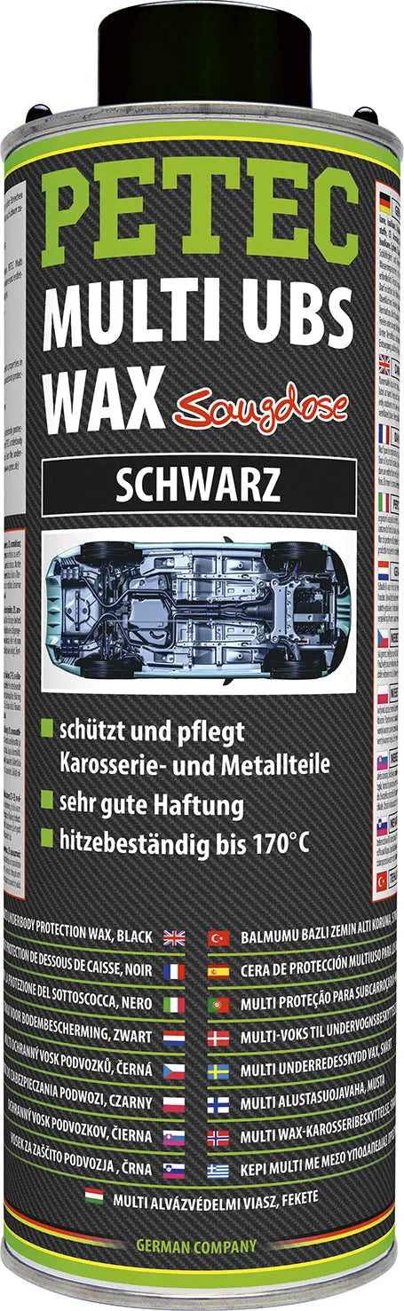 Multi UBS Wax schwarz Saugdose - 1000 ml PETEC