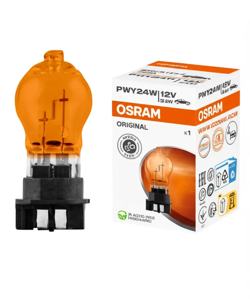 OSRAM PWY24W 12V 24W WP3.3X14.5-4 Amber OSRAM