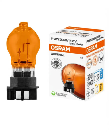 OSRAM PWY24W 12V 24W WP3.3X14.5-4 Amber OSRAM