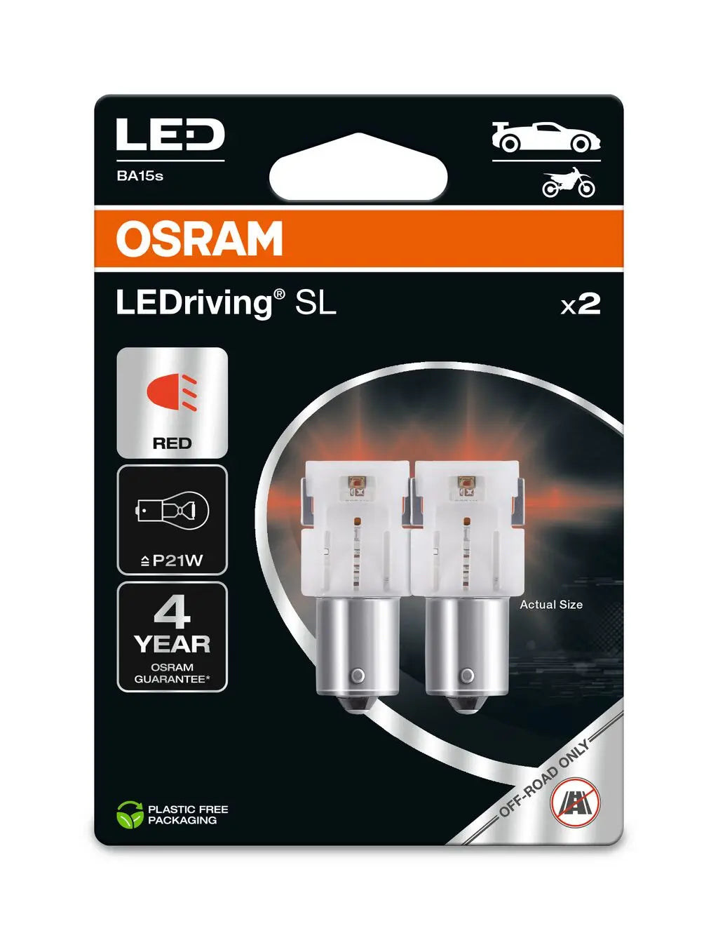 P21W LEDriving SL Red 12V Blister 2 St. OSRAM