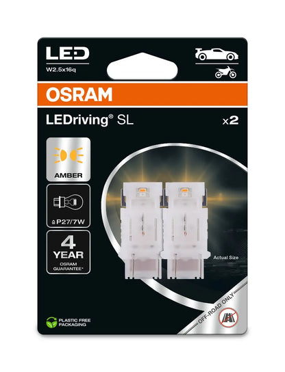 P27/7W LEDriving SL Amber 12V Blister 2 St. OSRAM