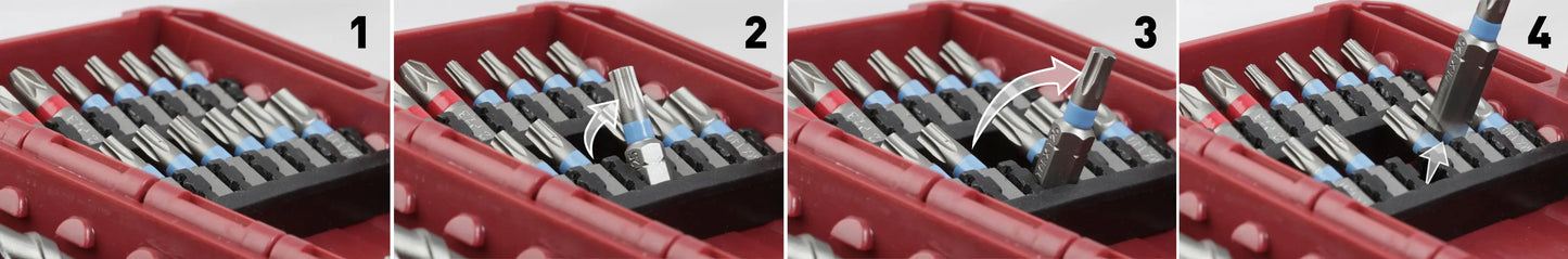 PRO LINE BIT UND BOHR BOX PROFI IMPACT 1/4" S2, 32-TLG. KRAFTWERK
