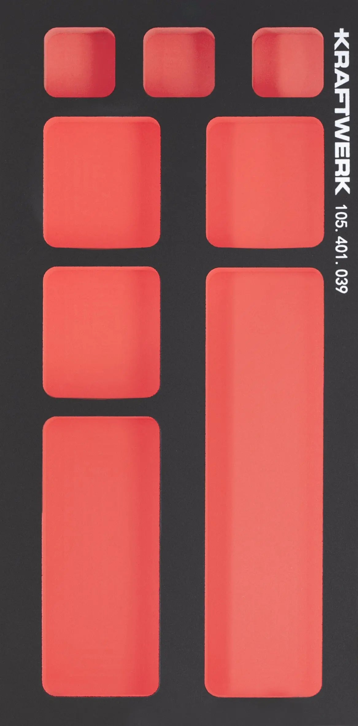 PRO LINE EVA3 KLEINTEILE EINLAGE 20X40 CM, 8 FÄCHER KRAFTWERK PRO LINE