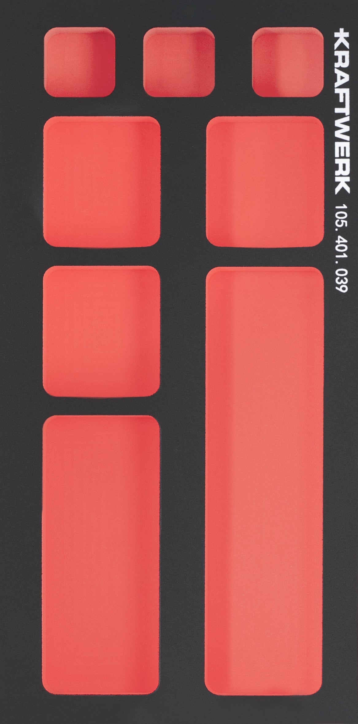 PRO LINE EVA3 KLEINTEILE EINLAGE 20X40 CM, 8 FÄCHER KRAFTWERK PRO LINE