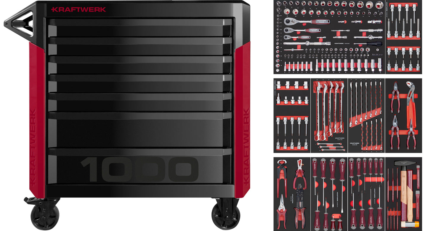PRO LINE WERKSTATTWAGEN PT1000 7 SCHUBLADEN 220-TLG. KRAFTWERK