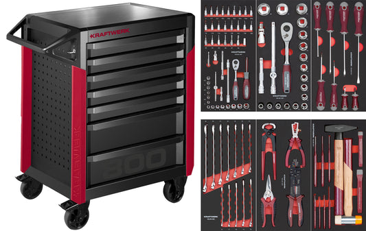 PRO LINE WERKSTATTWAGEN PT800 7 SCHUBLADEN 103-TLG. KRAFTWERK