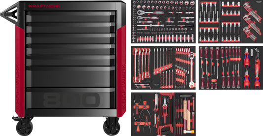 PRO LINE WERKSTATTWAGEN PT800 7 SCHUBLADEN 283- TLG. KRAFTWERK