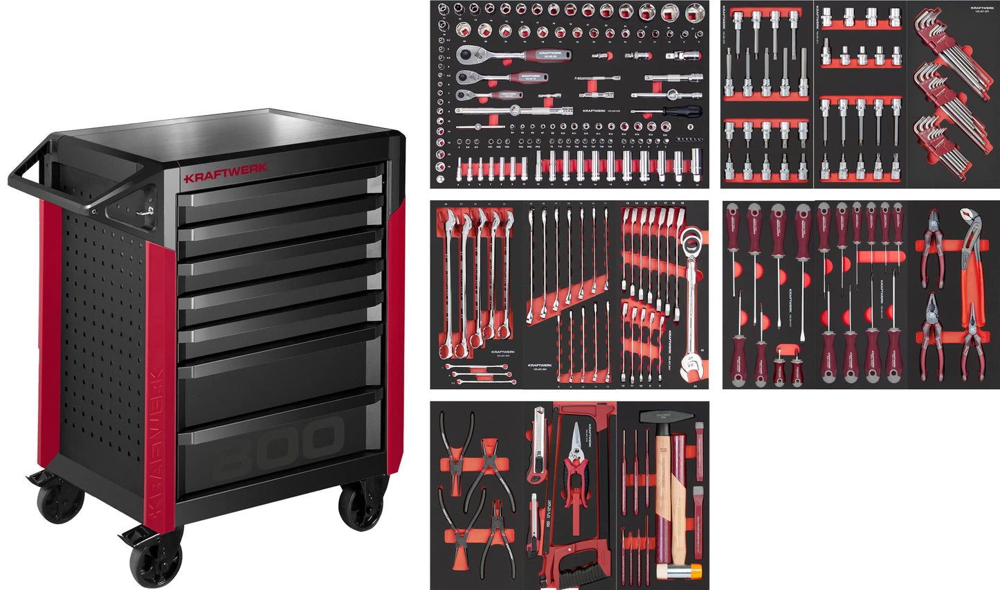 PRO LINE WERKSTATTWAGEN PT800 7 SCHUBLADEN 283-TLG. KRAFTWERK
