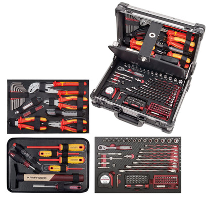 PROFI-ALU-WERKZEUGKOFFER KW VDE 123-TLG. KRAFTWERK