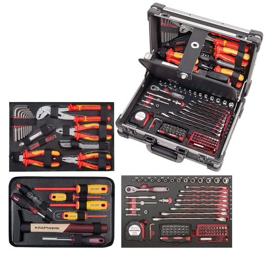 PROFI-ALU-WERKZEUGKOFFER KW VDE 123-TLG. KRAFTWERK