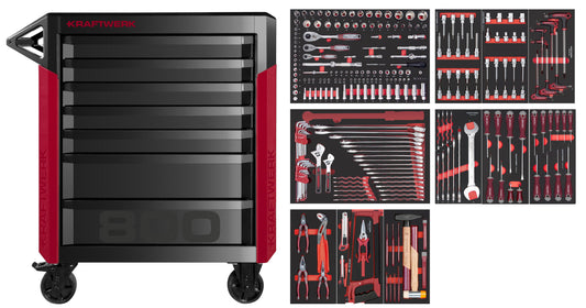 PT800 WERKSTATTWAGEN, 7 SCHUBLADEN, PRO, 278-TLG. KRAFTWERK