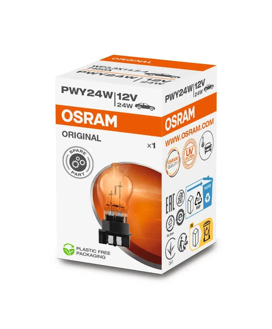 PWY24W 12V 24W WP3.3X14.5-4 Original Line Amber  OSRAM OSRAM
