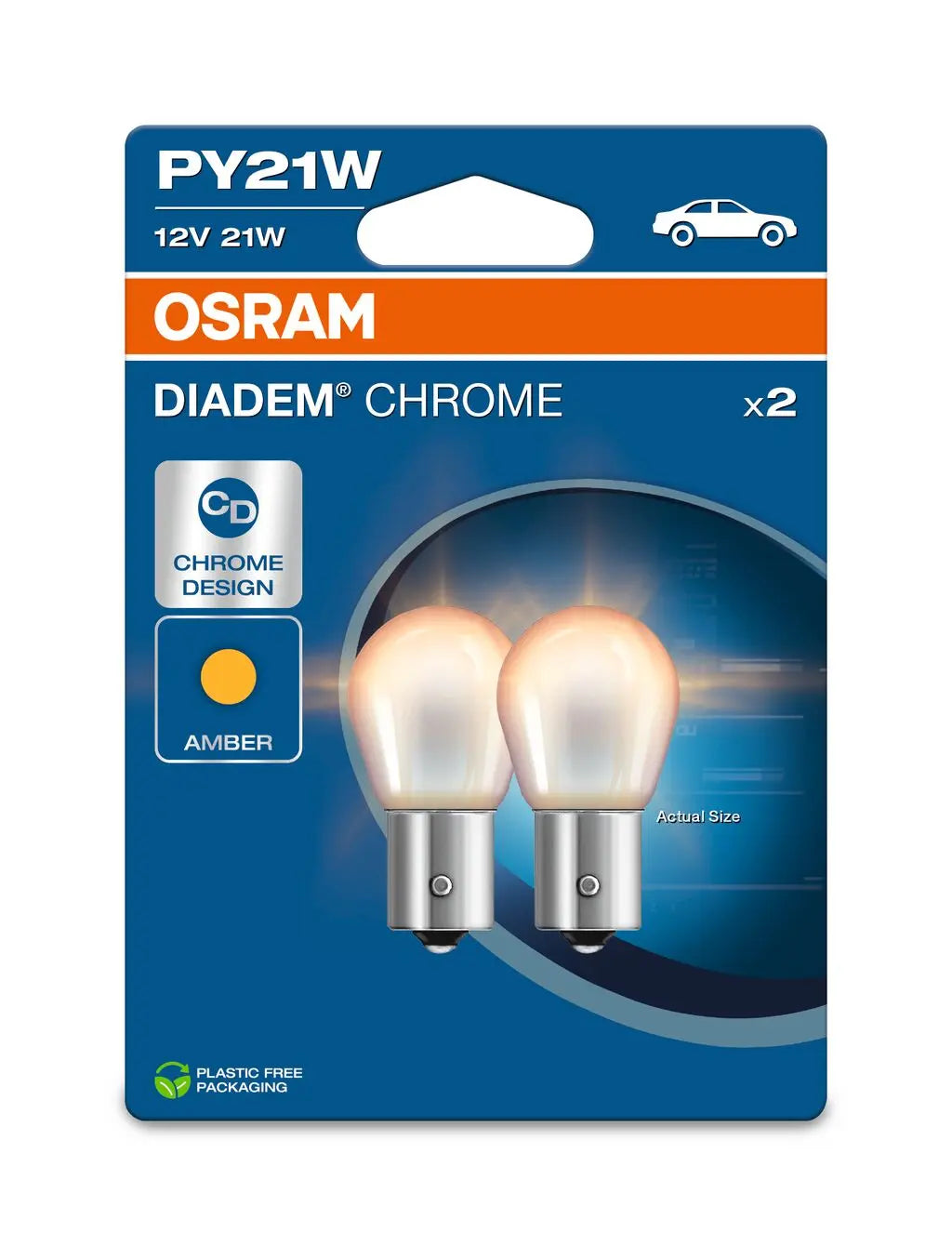 PY21W 12V 21W BAU15s Diadem Chrome NextGen. 2st. Blister OSRAM OSRAM