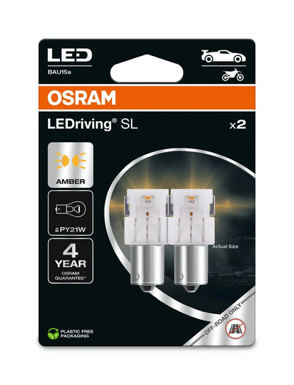 PY21W LEDriving SL Amber 12V Blister 2 St. OSRAM
