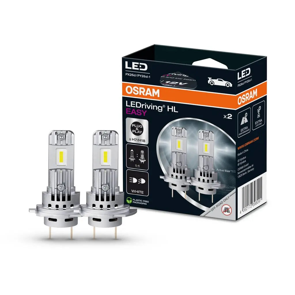 LEDriving® HL EASY H7/H18 12V 16.2W PX26d/PY26d-1 6500K White 2St. OSRAM OSRAM