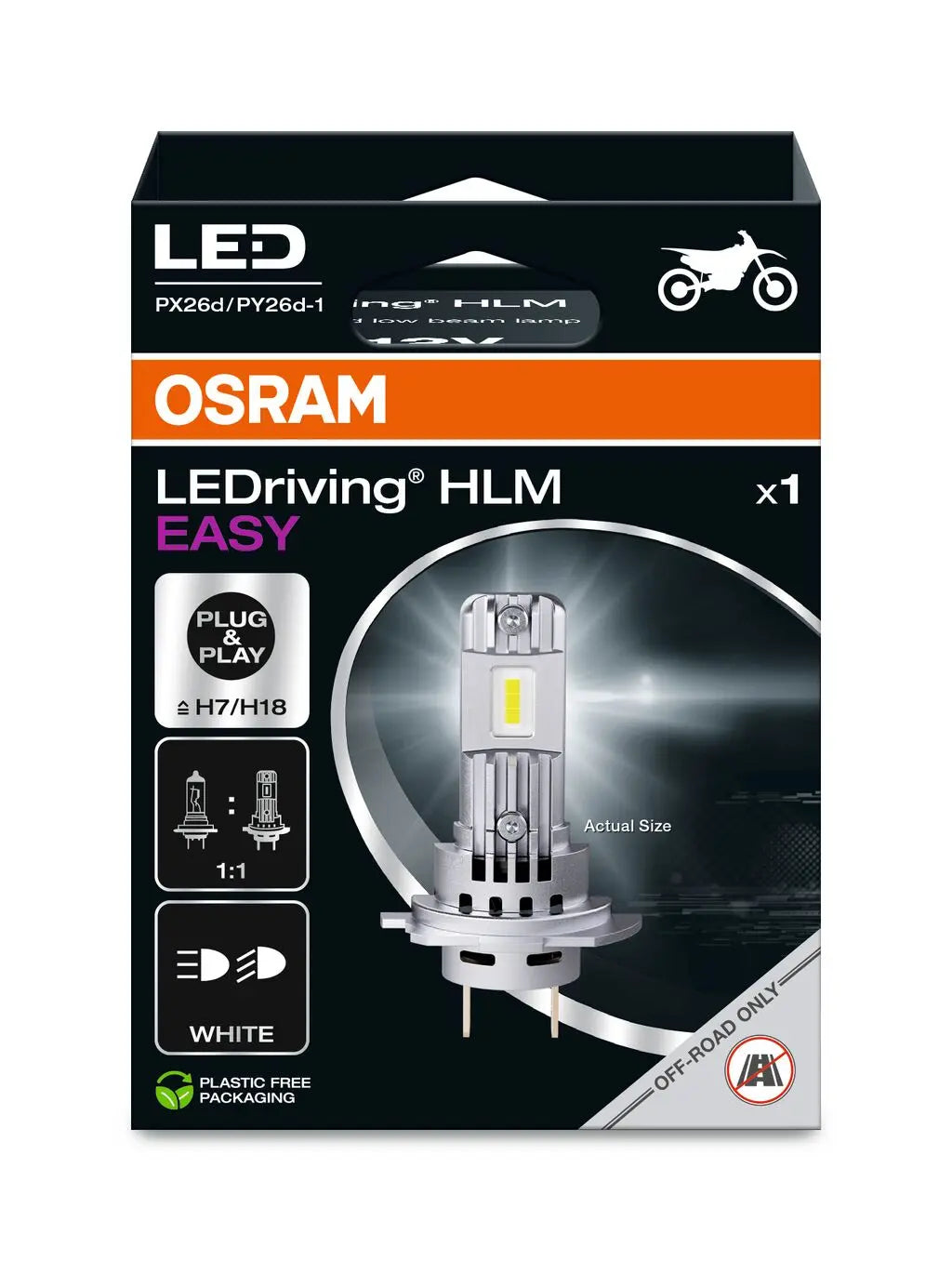 LEDriving® HLM EASY H7/H18 12V 16W PX26d/PY26d-1 6500K White  Blister OSRAM OSRAM