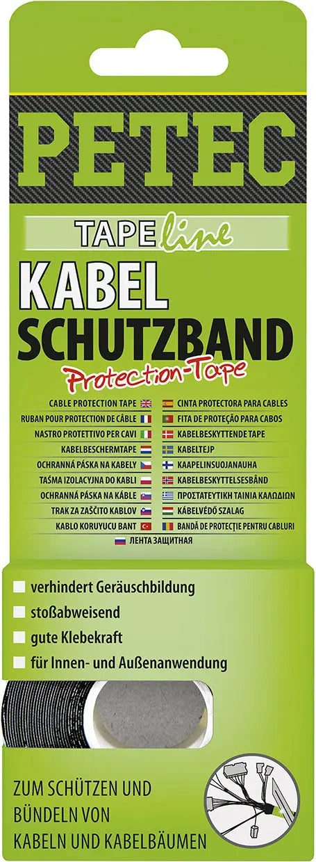 Protection-Tape - Kabelschutzband - 10m x 19mm x 0,3mm SB-Karte PETEC