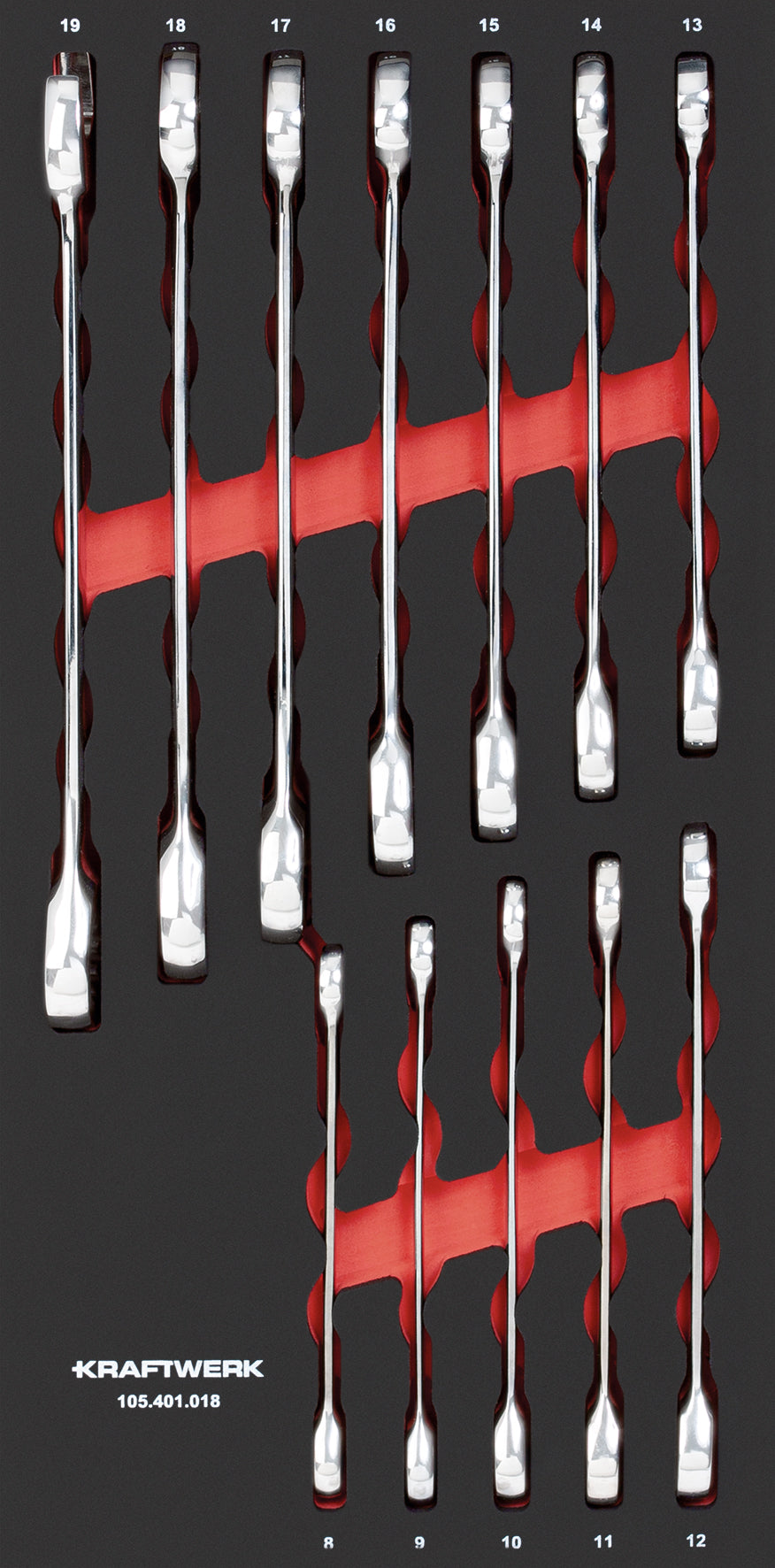 RATSCHEN RINGMAULSCHLÜSSELSATZ 12-TLG. 20X40 EINLAGE KRAFTWERK PRO LINE