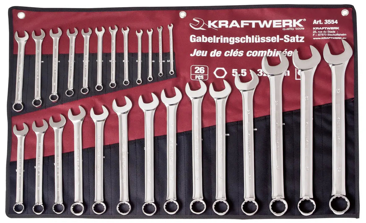 RING-MAULSCHLÜSSEL-SATZ 5-32MM ROLLT. 26-TLG. KRAFTWERK