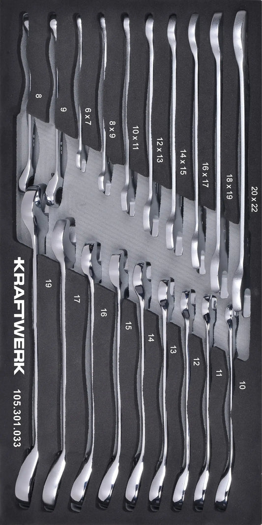 RINGMAULSCHLÜSSEL RATSCHE MAULSCHLÜSSEL 19-TLG 20X40 EINLAGE KRAFTWERK BASIC LINE