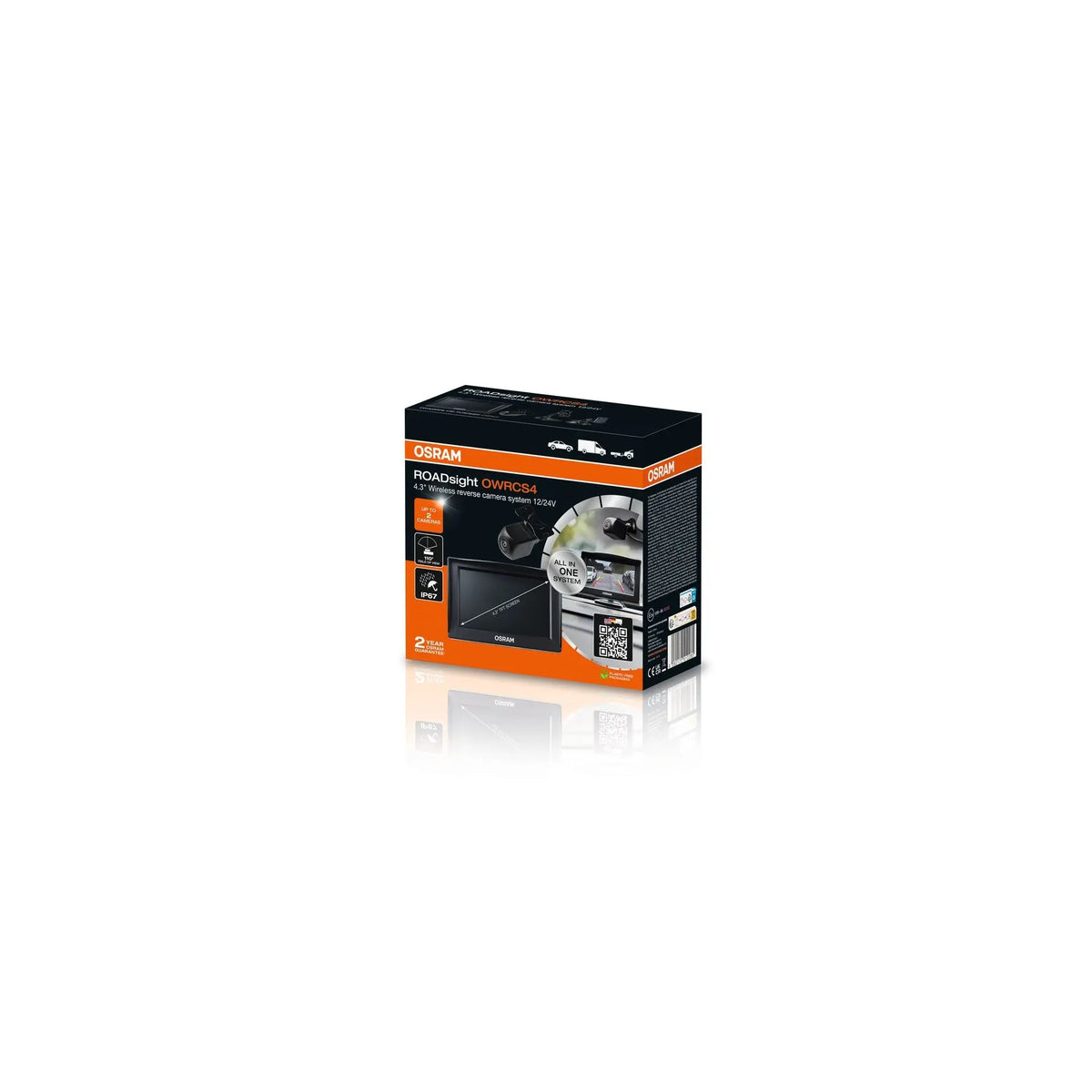 ROADsight 4 Zoll Drachtlose Rückfahrtskamera System  OSRAM