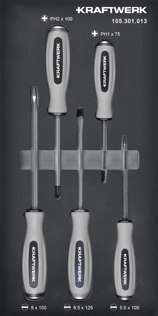 SCHLAG SCHRAUBENDREHER 5-TLG. 20X40 EINLAGE KRAFTWERK BASIC LINE