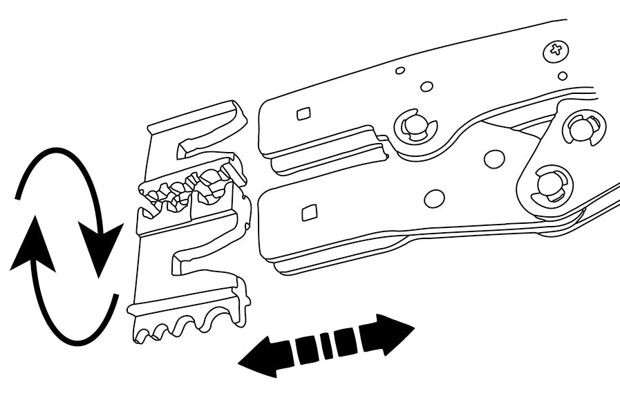 SCHNELLWECHSEL-RATSCHEN-HEBEL-CRIMPZANGE KRAFTWERK