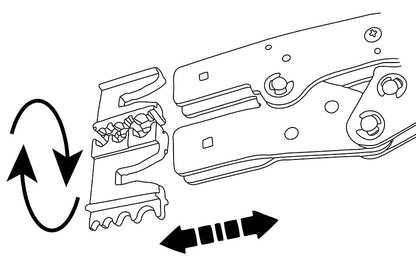 SCHNELLWECHSEL-RATSCHEN-HEBEL-CRIMPZANGE KRAFTWERK