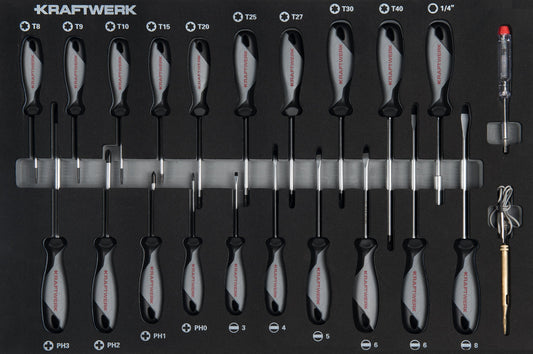 SCHRAUBENDREHER-EINLAGE 22-TLG. KRAFTWERK BASIC LINE