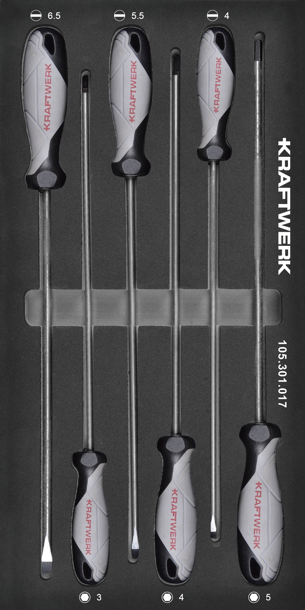 SCHRAUBENDREHER SCHLITZ INNENSECHSK. 6-TLG 20X40 EINLAGE KRAFTWERK BASIC LINE