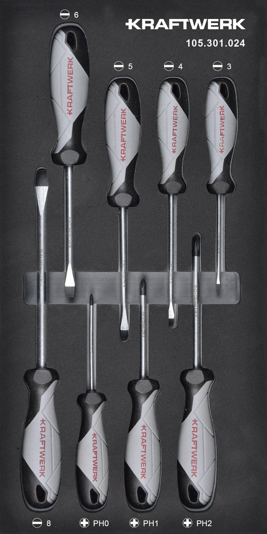 SCHRAUBENDREHER SCHLITZ PH 8-TLG. 20X40 EINLAGE KRAFTWERK BASIC LINE