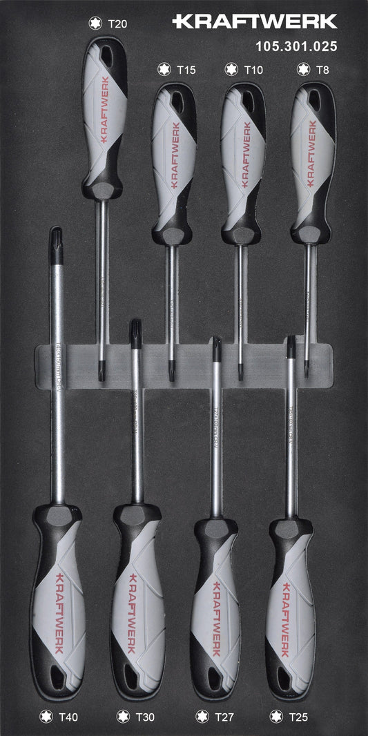 SCHRAUBENDREHER TX 8-TLG. 20X40 EINLAGE KRAFTWERK BASIC LINE