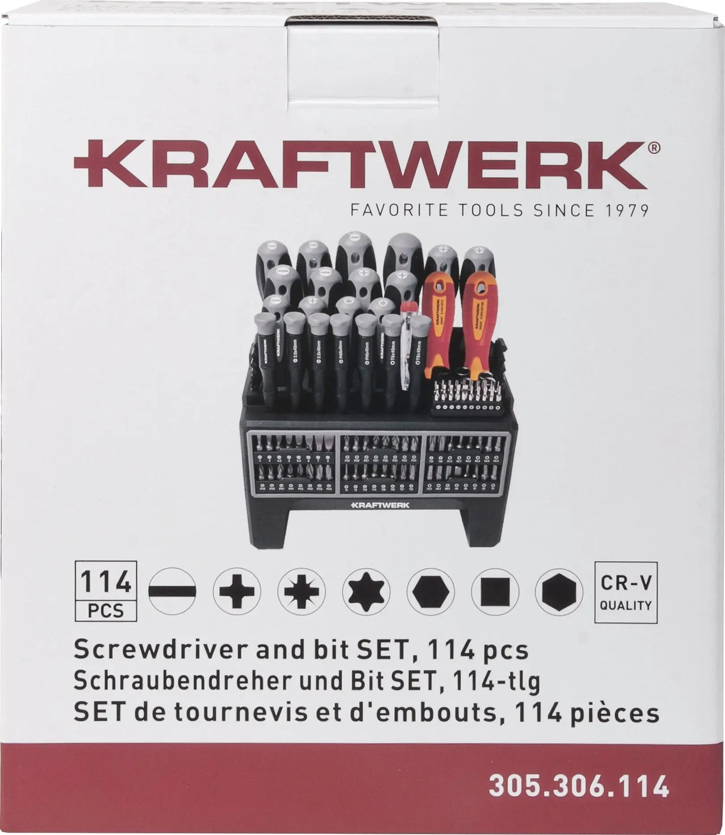 SCHRAUBENDREHER UND BIT SET,114-TLG. KRAFTWERK