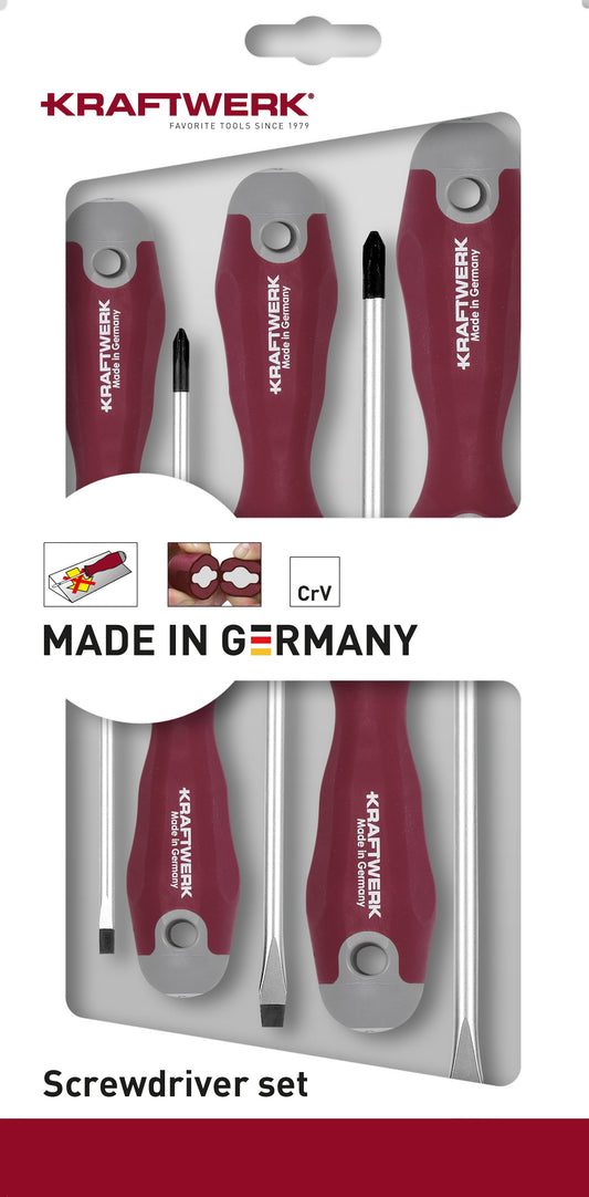 SCHRAUBENDREHERSATZ FÜR SCHLITZ UND PH 5-TLG. KRAFTWERK