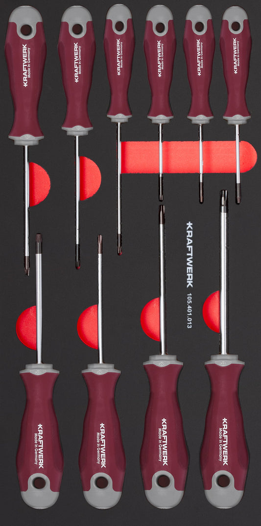 SCHRAUBENDREHERSATZ TX 10-TLG. 20X40 EINLAGE KRAFTWERK PRO LINE