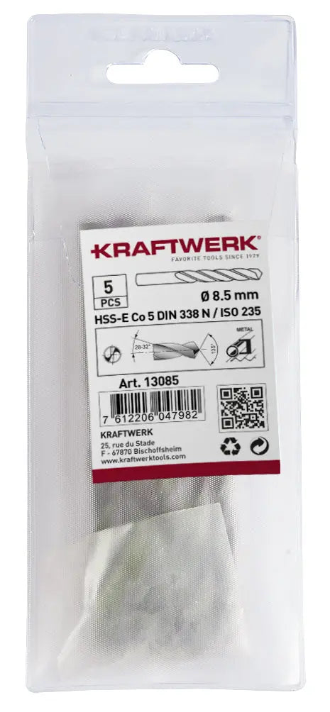 SPIRALBOHRER HSS-E CO 5 DIN 338 Ø 10.5 MM KRAFTWERK