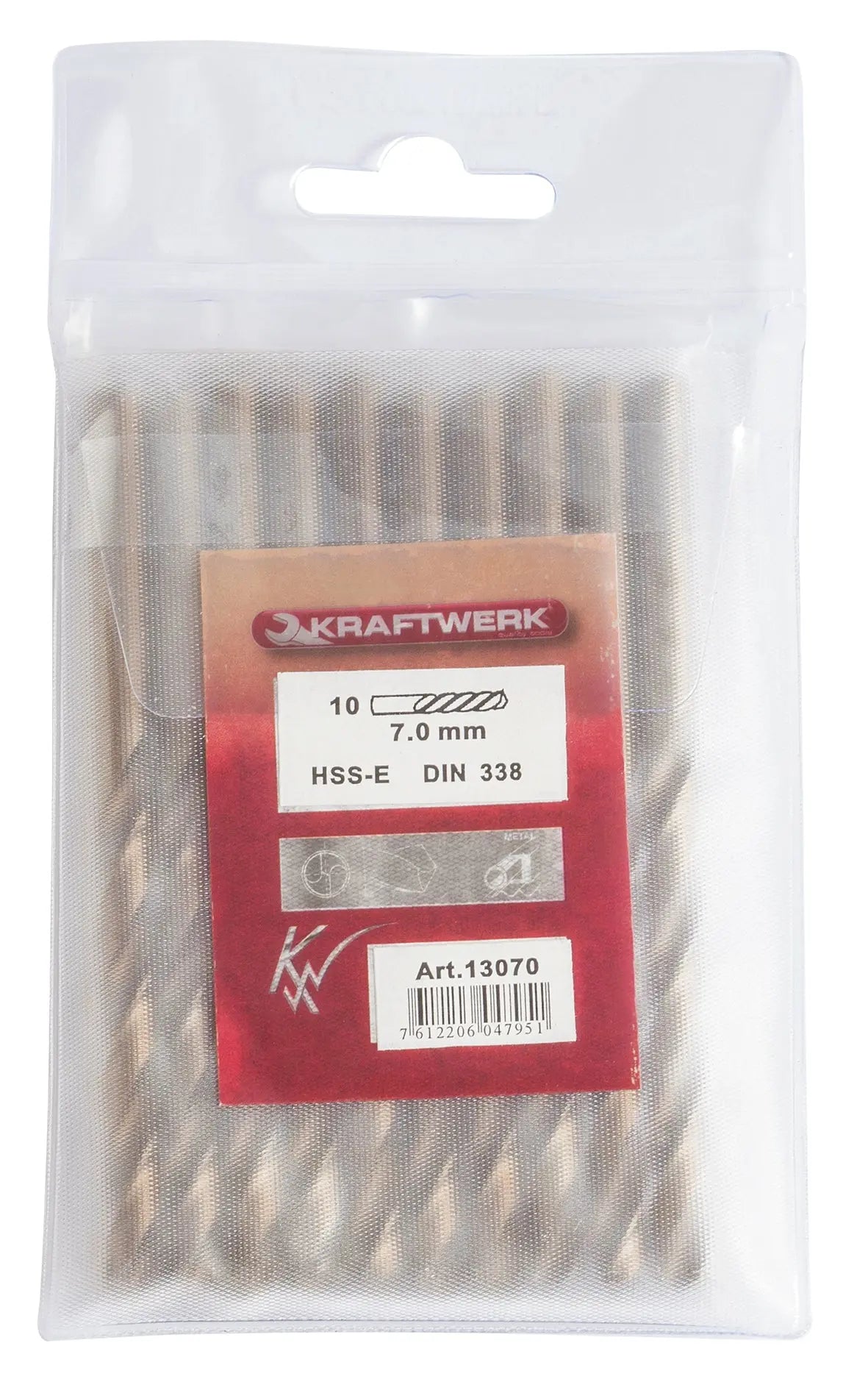 SPIRALBOHRER HSS-E CO 5 DIN 338 Ø 7.0 MM KRAFTWERK