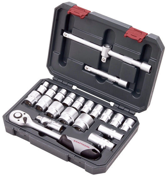 STECKSCHLÜSSEL-SATZ, 1/2", 22-TLG. KRAFTWERK