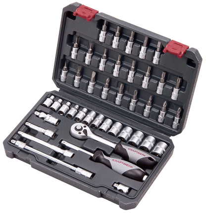 STECKSCHLÜSSEL-SATZ, 1/4", 42-TLG. KRAFTWERK
