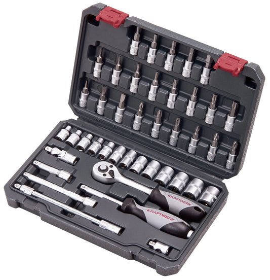 STECKSCHLÜSSEL-SATZ, 1/4", 42-TLG. KRAFTWERK