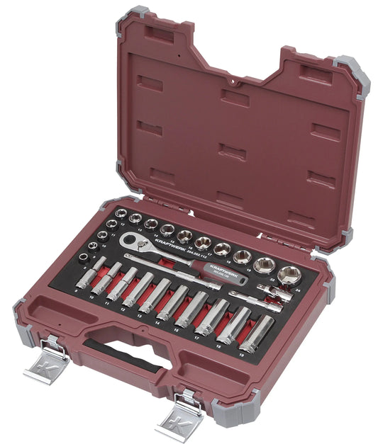 STECKSCHLÜSSEL-SATZ, 3/8", 28-TLG. KRAFTWERK