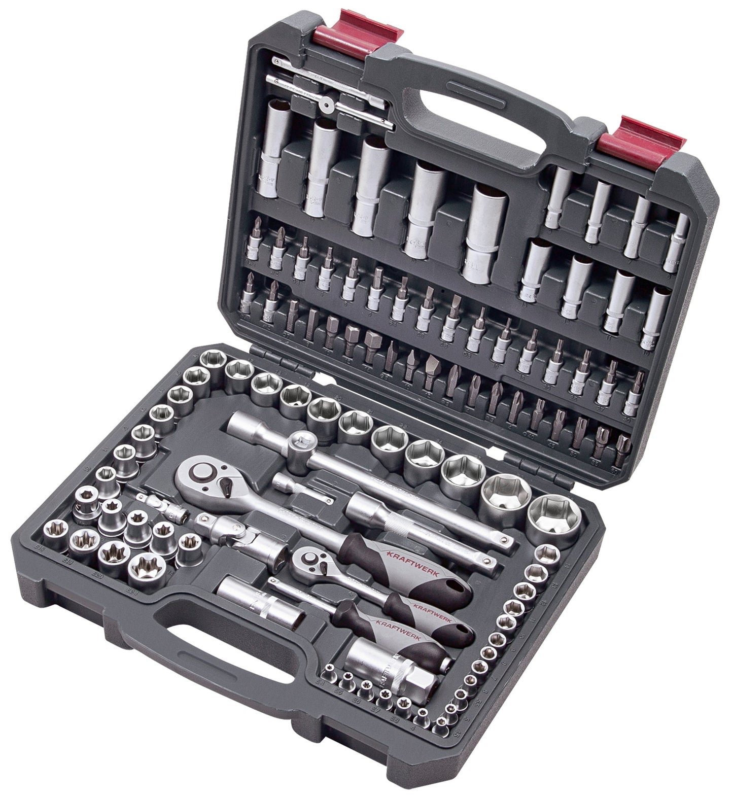 STECKSCHLÜSSEL-SATZ, BASIC, 1/4"+1/2", 105-TLG. KRAFTWERK