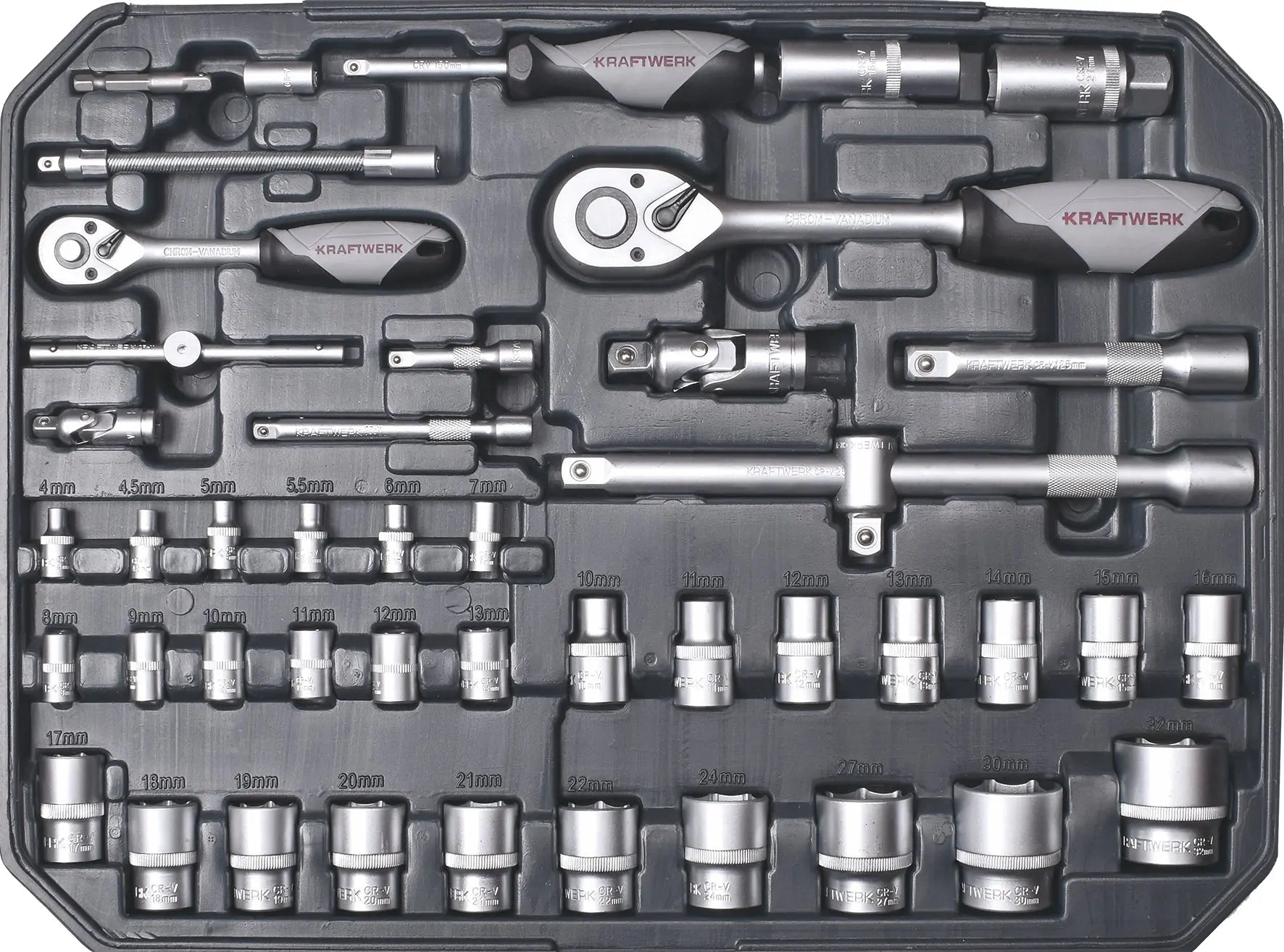 STECKSCHLÜSSEL-SATZ, BASIC, 1/4"+1/2", 266-TLG. KRAFTWERK