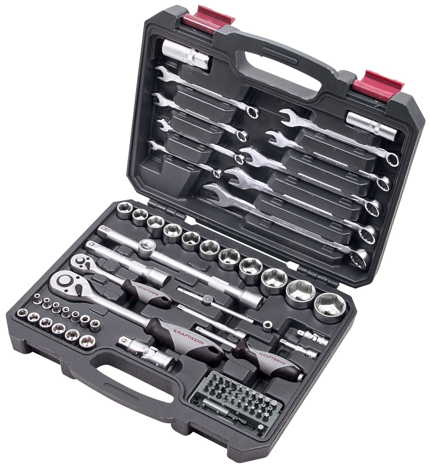 STECKSCHLÜSSEL-SATZ, BASIC, 1/4"+1/2", 80-TLG. KRAFTWERK