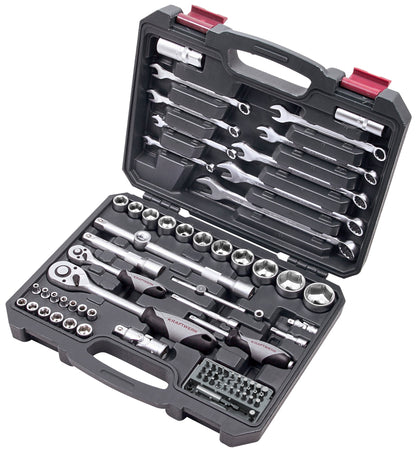 STECKSCHLÜSSEL-SATZ, BASIC, 1/4"+1/2", 80-TLG. KRAFTWERK